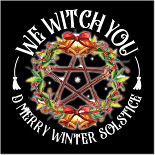 We Witch You A Merry Winter Solstice Yule Pagan Santa Wiccan Posters and Art