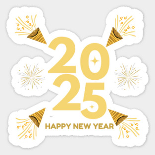 Happy New Year 2025 Sticker