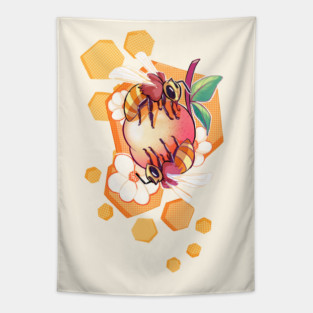 Bees & Apricot Tapestry