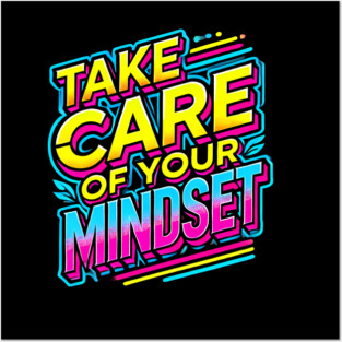Take care of your Mindset, Motivational Quote Posters and Art