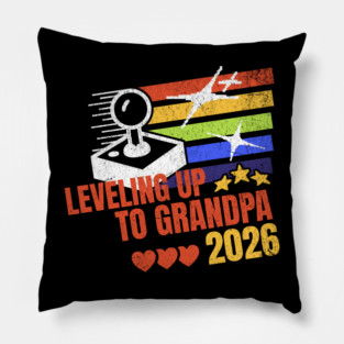 New Grandpa Leveling Up to Grandpa 2026 Video Gamer Grandpa Pillow