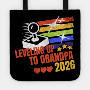 New Grandpa Leveling Up to Grandpa 2026 Video Gamer Grandpa Tote