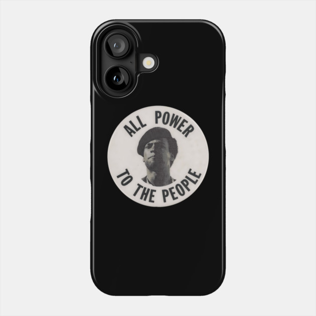 All Power To The Power Huey Newton retro Button Phone Case by UrbanLifeApparel