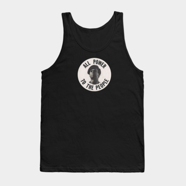 All Power To The Power Huey Newton retro Button Tank Top by UrbanLifeApparel