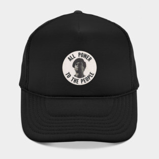 All Power To The Power Huey Newton retro Button Hat