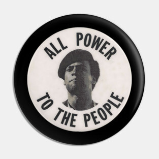 All Power To The Power Huey Newton retro Button Pin