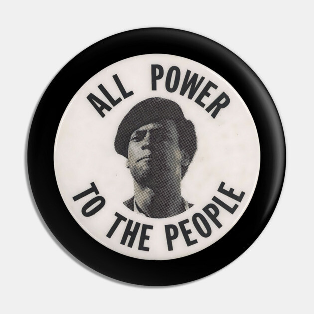 All Power To The Power Huey Newton retro Button Pin by UrbanLifeApparel