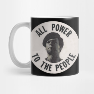All Power To The Power Huey Newton retro Button Mug