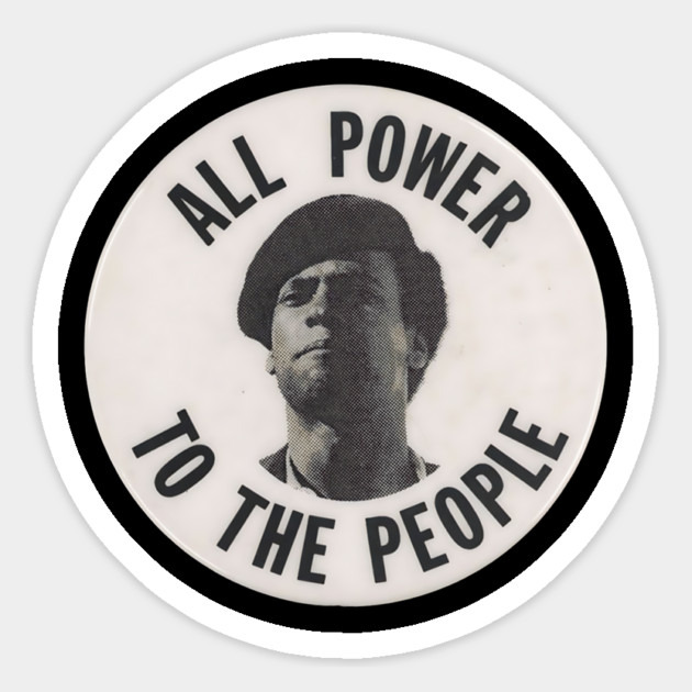 All Power To The Power Huey Newton retro Button Magnet by UrbanLifeApparel