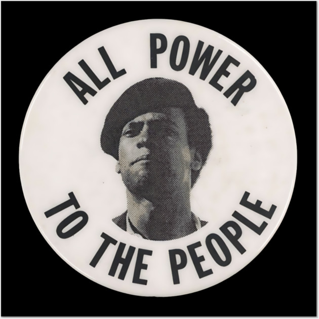 All Power To The Power Huey Newton retro Button Wall Art by UrbanLifeApparel