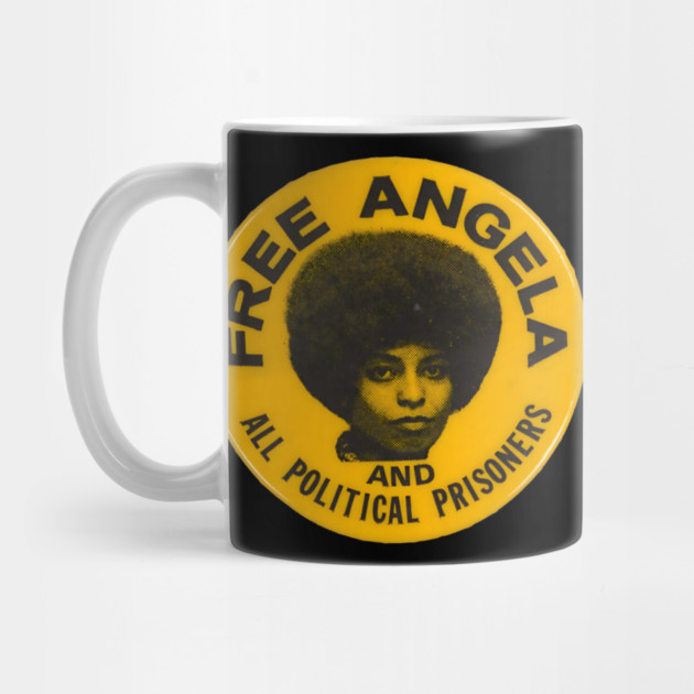 Free Angela and all political prisoners - Retro Button by UrbanLifeApparel