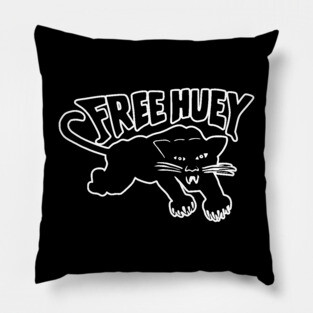 Free Huey Retro Panther - Black Panther Pillow