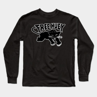 Free Huey Retro Panther - Black Panther Long Sleeve T-Shirt