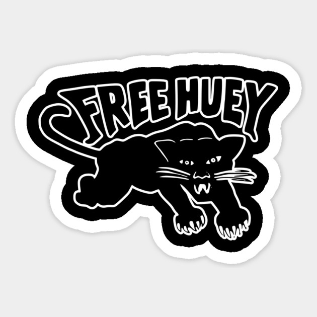 Free Huey Retro Panther - Black Panther Magnet by UrbanLifeApparel
