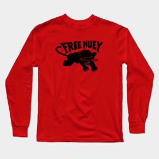 Free Huey Retro Panther - Black Panther Long Sleeve T-Shirt