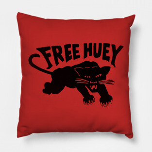 Free Huey Retro Panther - Black Panther Pillow
