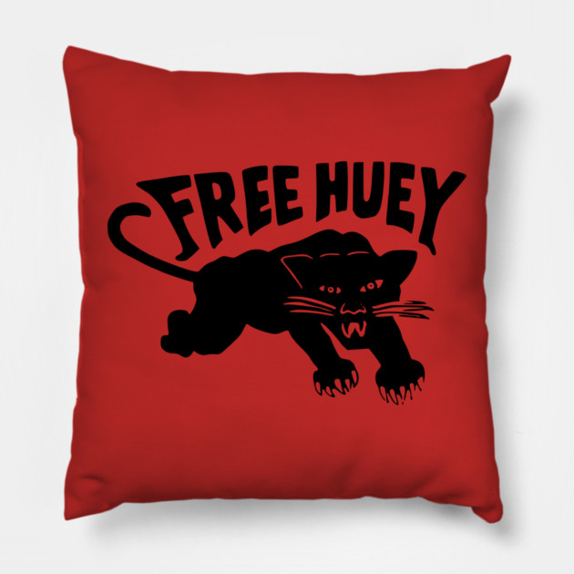 Free Huey Retro Panther - Black Panther Pillow by UrbanLifeApparel