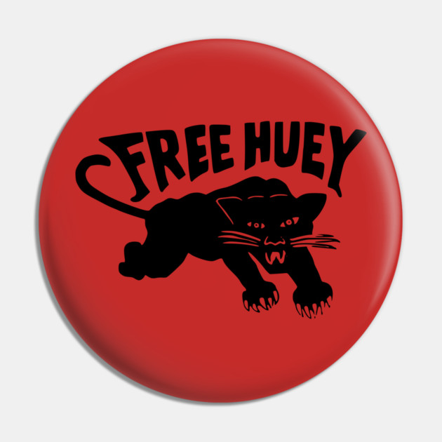 Free Huey Retro Panther - Black Panther Pin by UrbanLifeApparel