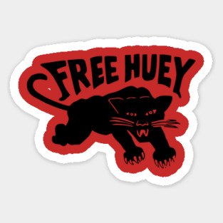 Free Huey Retro Panther - Black Panther Magnet