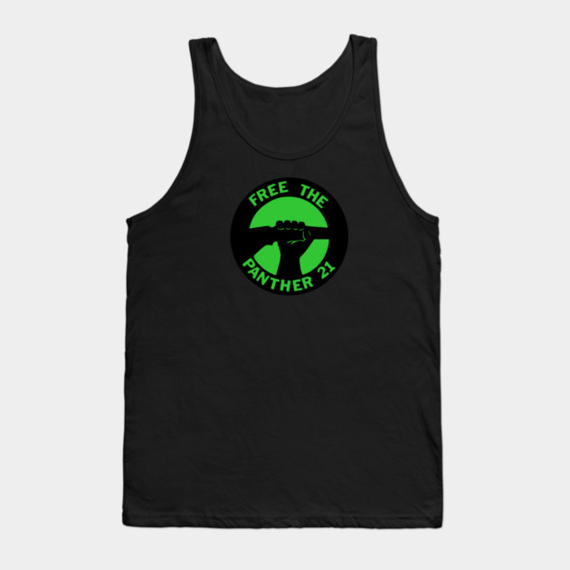 Free The Panther 21 - Retro Button Tank Top by UrbanLifeApparel