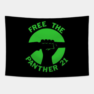 Free The Panther 21 - Retro Button Tapestry