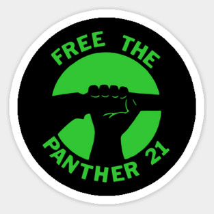 Free The Panther 21 - Retro Button Magnet