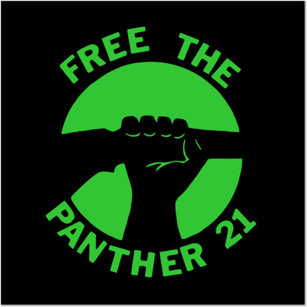 Free The Panther 21 - Retro Button Wall Art by UrbanLifeApparel