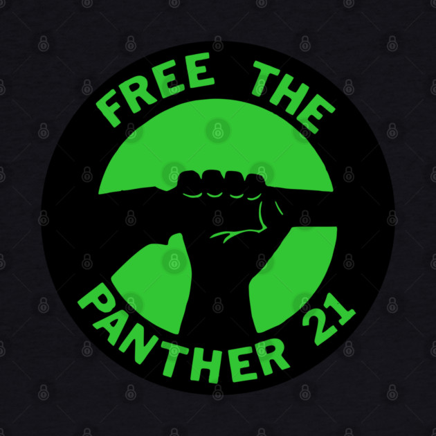 Free The Panther 21 - Retro Button by UrbanLifeApparel