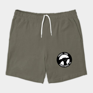 Free The Panther 21 - Retro Button Black and White Shorts
