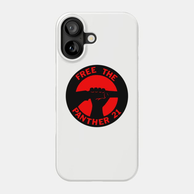 Free The Panther 21 - Retro Button Red Phone Case by UrbanLifeApparel