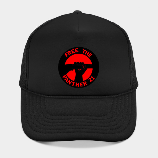 Free The Panther 21 - Retro Button Red by UrbanLifeApparel