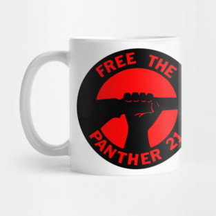 Free The Panther 21 - Retro Button Red Mug