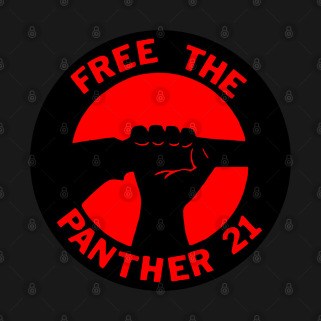 Free The Panther 21 - Retro Button Red by UrbanLifeApparel