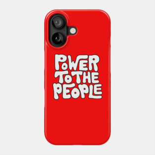 Power To The People - Retro White Phone Case