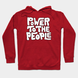 Power To The People - Retro White Hoodie