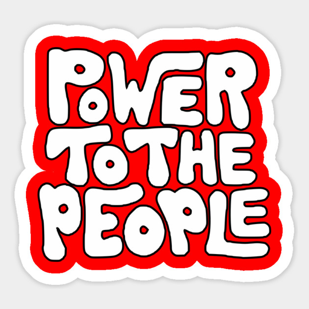 Power To The People - Retro White Magnet by UrbanLifeApparel