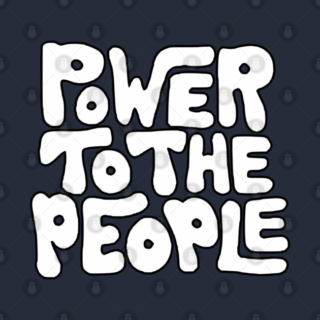 Power To The People - Retro White by UrbanLifeApparel