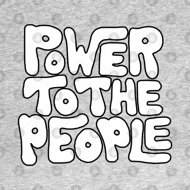 Power To The People - Retro White by UrbanLifeApparel