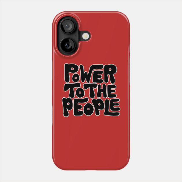 Power To The People - Retro Black Phone Case by UrbanLifeApparel