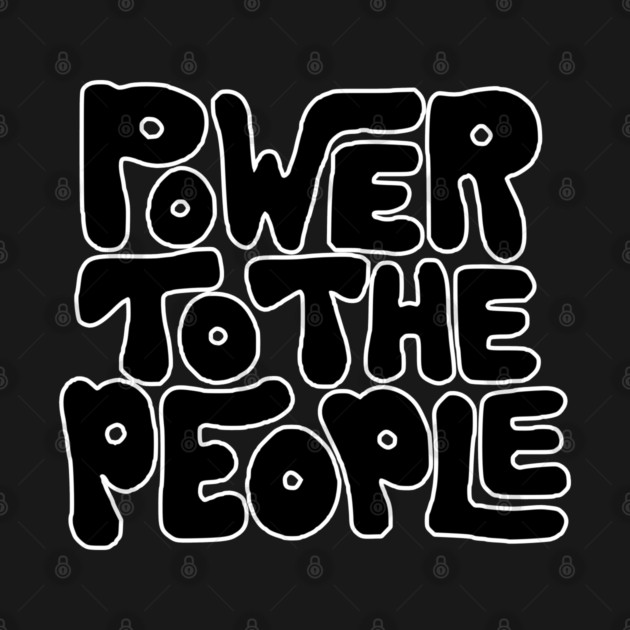 Power To The People - Retro Black by UrbanLifeApparel