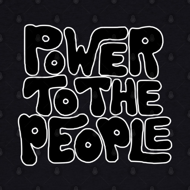 Power To The People - Retro Black by UrbanLifeApparel
