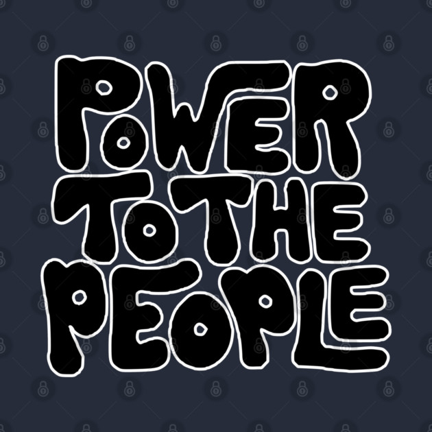 Power To The People - Retro Black by UrbanLifeApparel