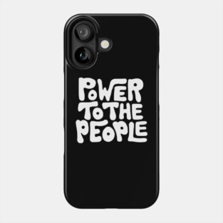 Power To The People - Retro Plain White Phone Case