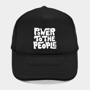 Power To The People - Retro Plain White Hat