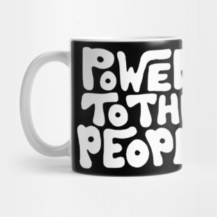 Power To The People - Retro Plain White Mug