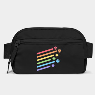 Retro Minimalist RPG Dice Rainbow Bag
