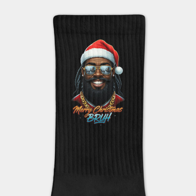 Merry Christmas Bruh - Black Santa by UrbanLifeApparel
