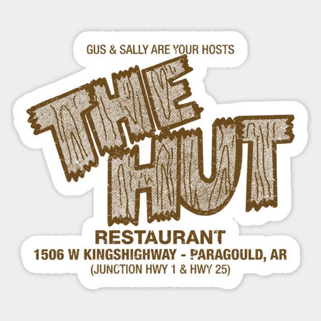 The Hut Restaurant Sticker by rt-shirts