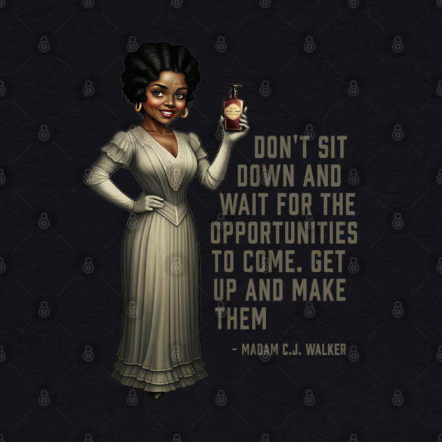 Don’t sit down and wait for the opportunities, Madam C.J. Walker,Black History by UrbanLifeApparel