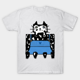 Cow Cat in Overalls T-Shirt